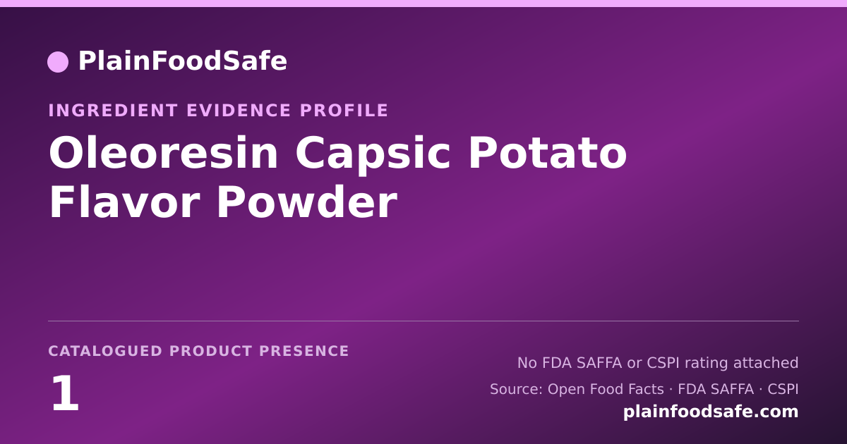 Share card for Oleoresin Capsic Potato Flavor Powder Food Ingredient Evidence Profile