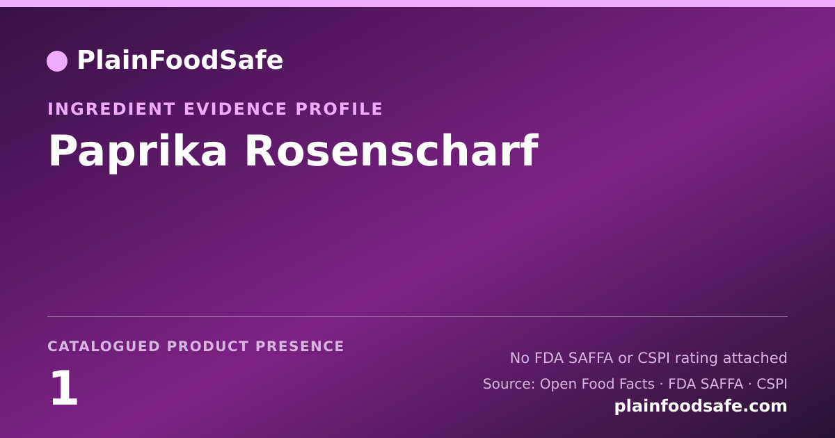 Share card for Paprika Rosenscharf Food Ingredient Evidence Profile