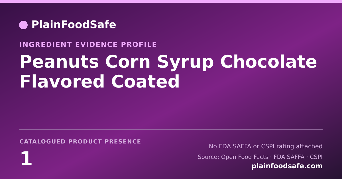 Share card for Peanuts Corn Syrup Chocolate Flavored Coated Food Ingredient Evidence Profile