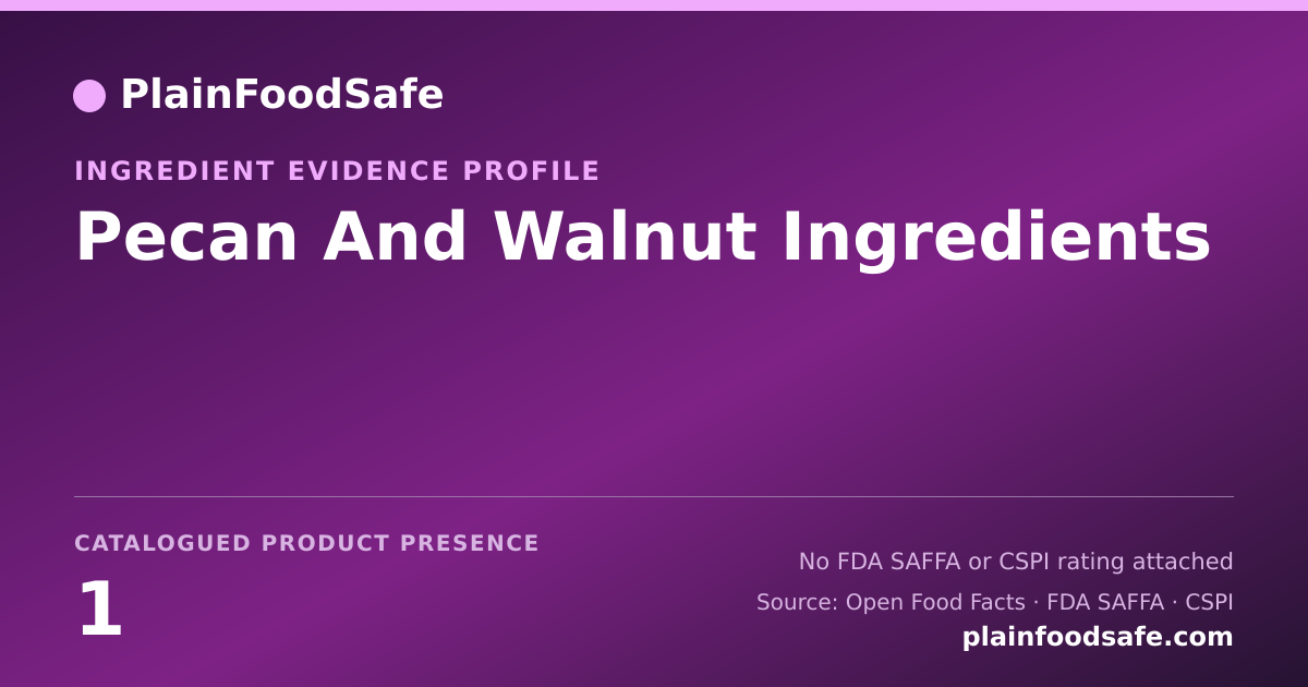 Share card for Pecan And Walnut Ingredients Food Ingredient Evidence Profile