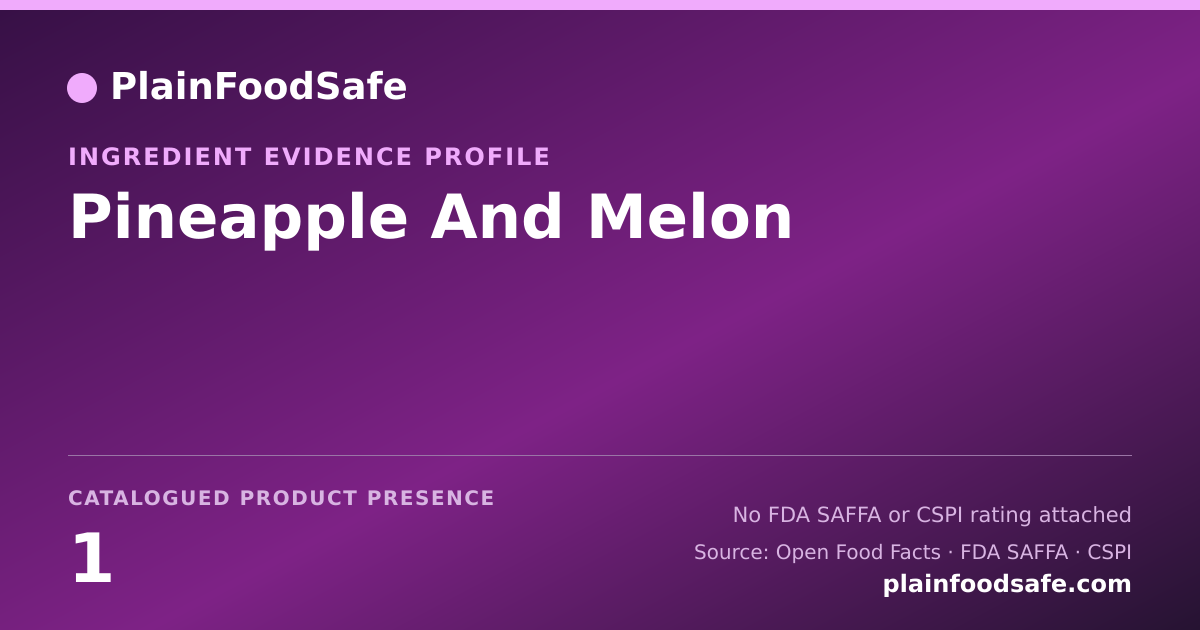 Share card for Pineapple And Melon Food Ingredient Evidence Profile