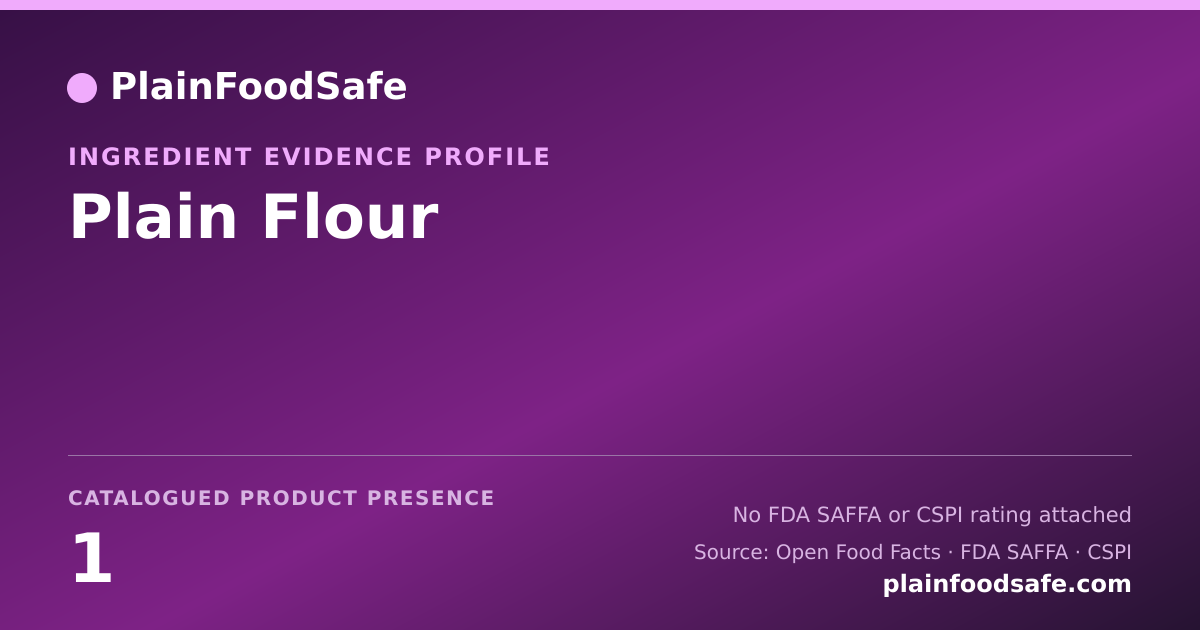 Share card for Plain Flour Food Ingredient Evidence Profile