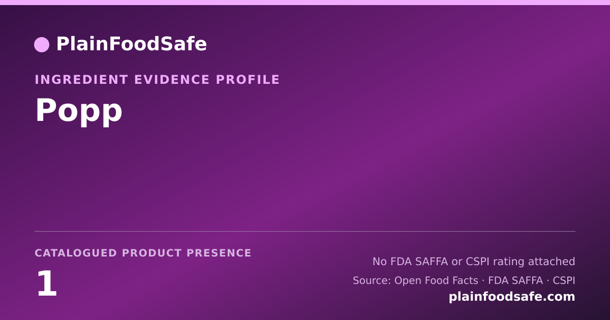 Share card for Popp Food Ingredient Evidence Profile