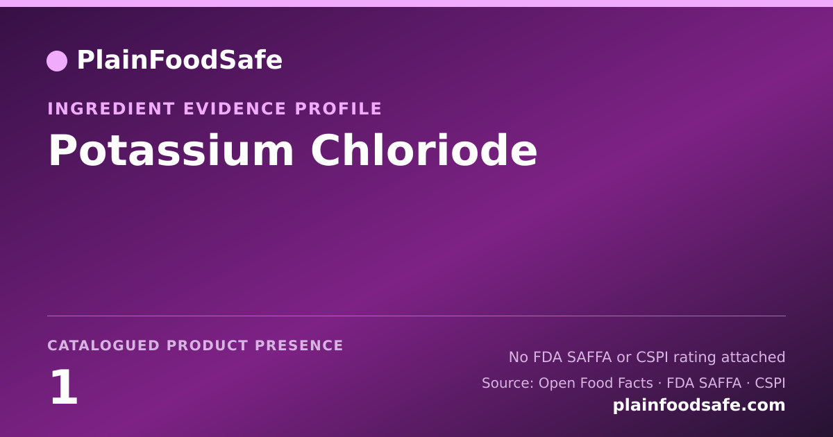Share card for Potassium Chloriode Food Ingredient Evidence Profile
