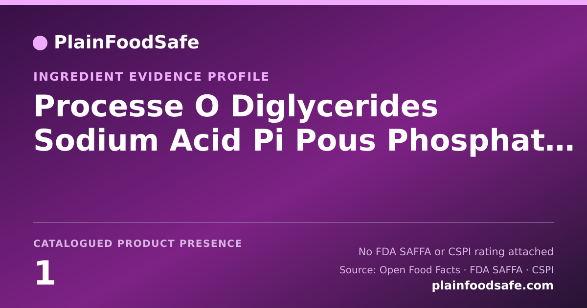 Share card for Processe O Diglycerides Sodium Acid Pi Pous Phosphate Ra Food Ingredient Evidence Profile