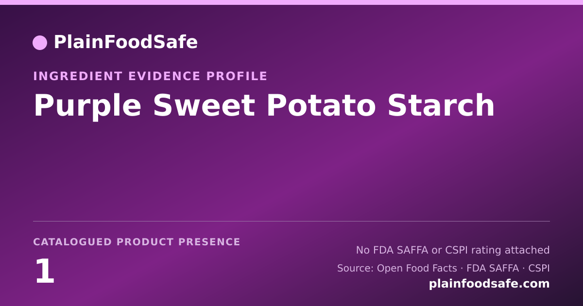 Share card for Purple Sweet Potato Starch Food Ingredient Evidence Profile