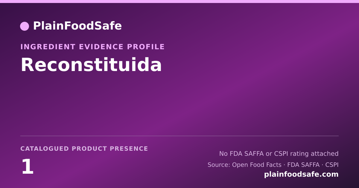 Share card for Reconstituida Food Ingredient Evidence Profile