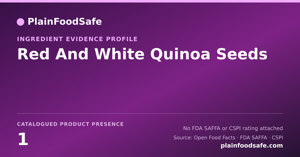 Share card for Red And White Quinoa Seeds Food Ingredient Evidence Profile