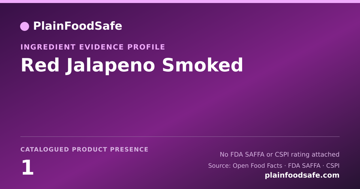 Share card for Red Jalapeno Smoked Food Ingredient Evidence Profile