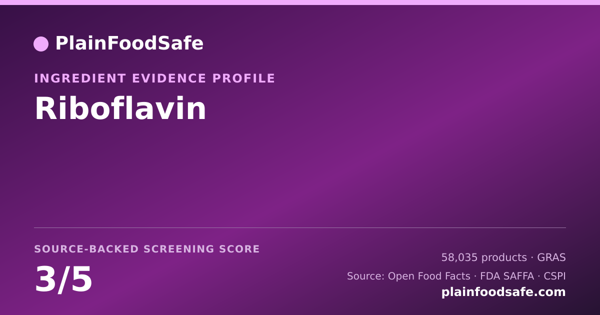 Share card for Riboflavin Food Ingredient Evidence Profile