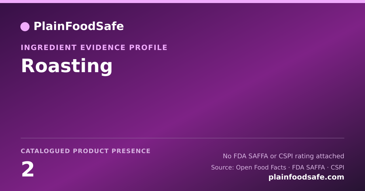 Share card for Roasting Food Ingredient Evidence Profile