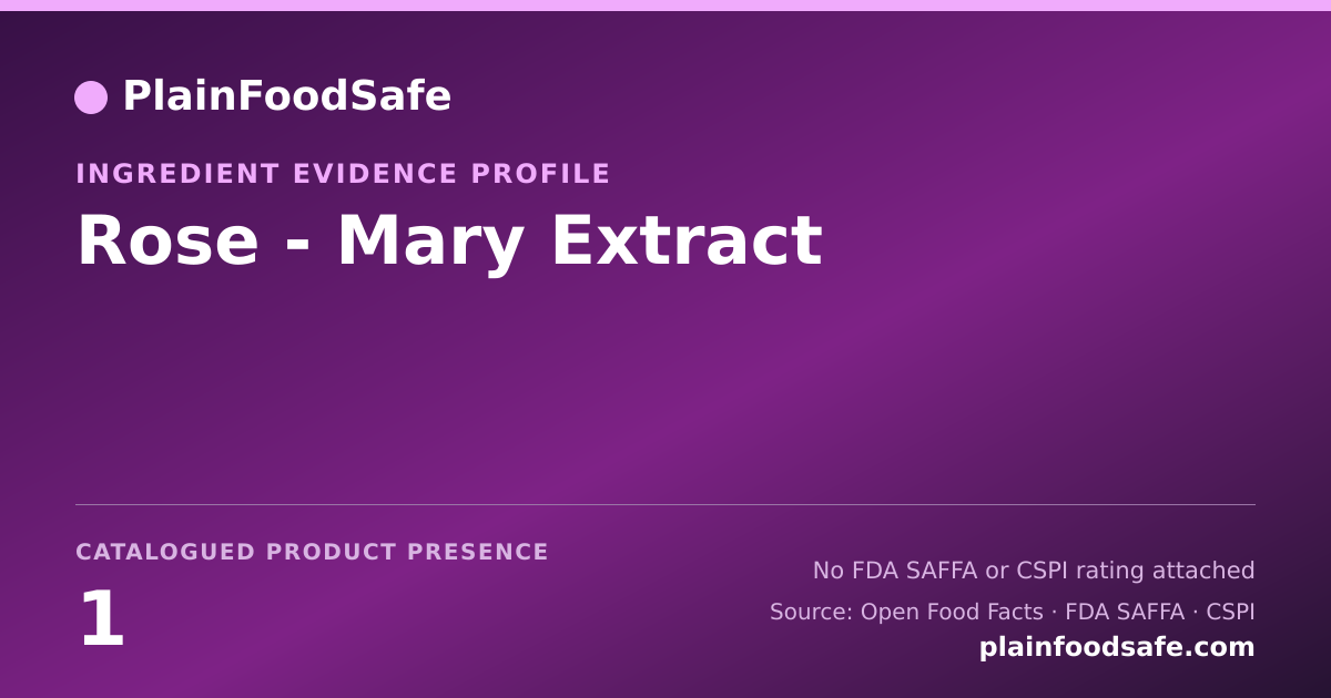 Share card for Rose - Mary Extract Food Ingredient Evidence Profile