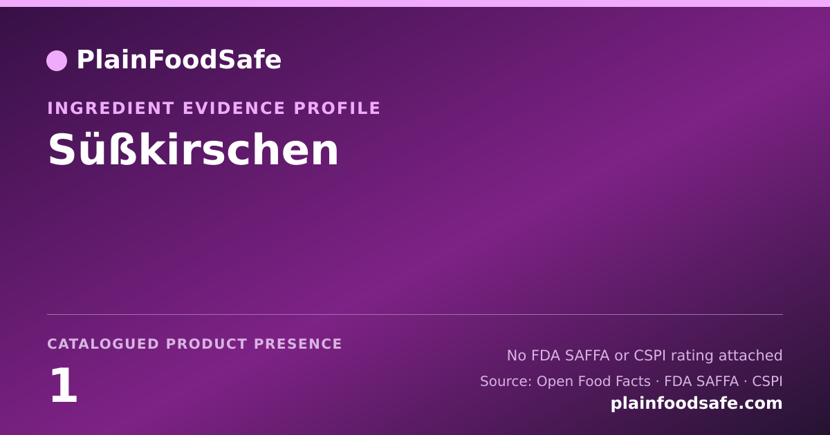 Share card for Süßkirschen Food Ingredient Evidence Profile