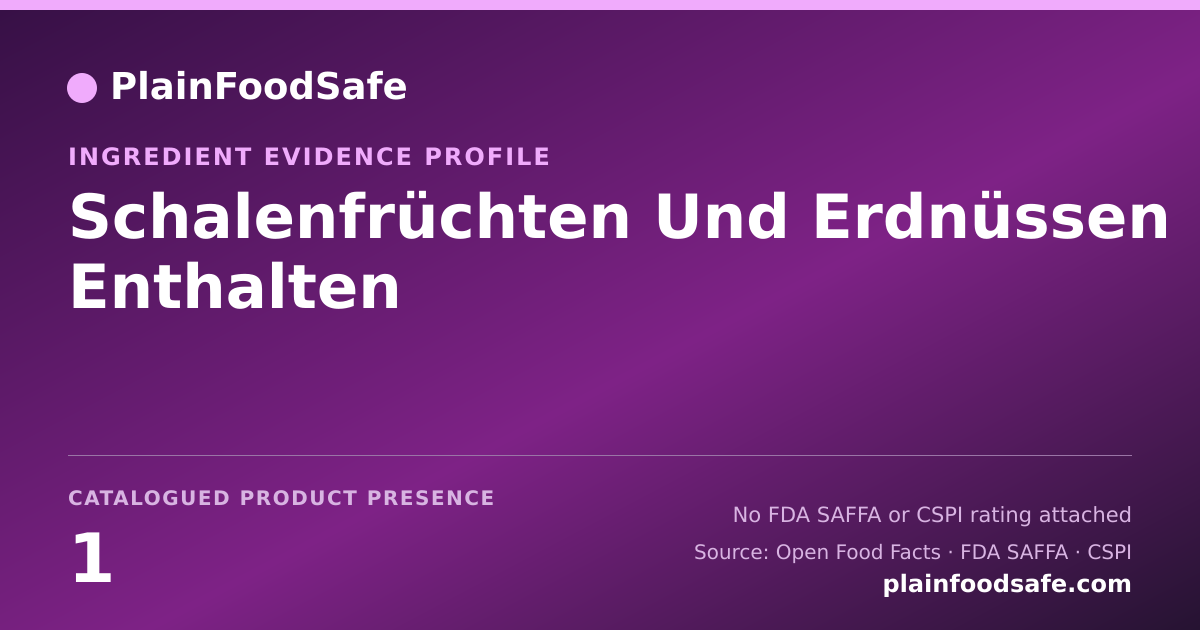 Share card for Schalenfrüchten Und Erdnüssen Enthalten Food Ingredient Evidence Profile