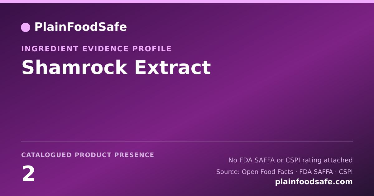 Share card for Shamrock Extract Food Ingredient Evidence Profile