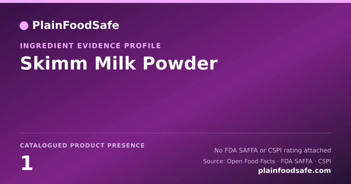 Share card for Skimm Milk Powder Food Ingredient Evidence Profile