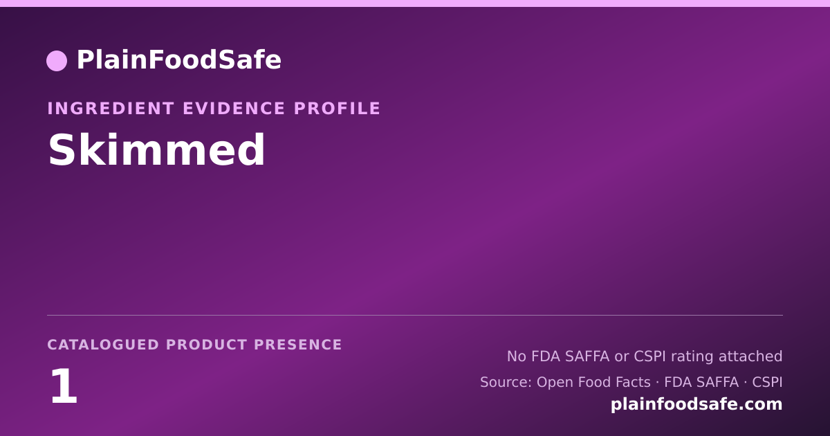 Share card for Skimmed Food Ingredient Evidence Profile