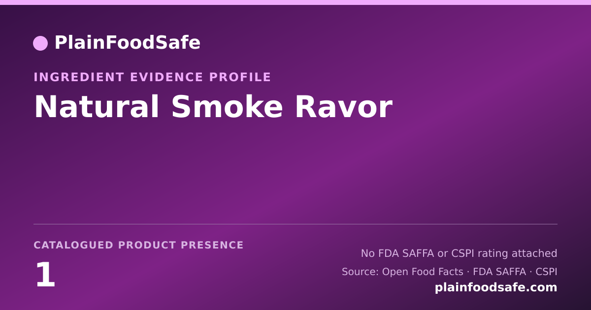 Share card for Natural Smoke Ravor Food Ingredient Evidence Profile