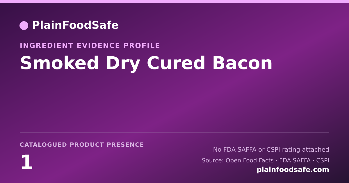 Share card for Smoked Dry Cured Bacon Food Ingredient Evidence Profile