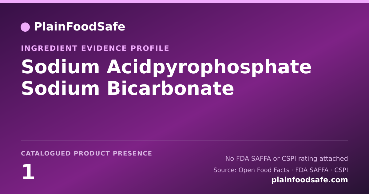 Share card for Sodium Acidpyrophosphate Sodium Bicarbonate Food Ingredient Evidence Profile