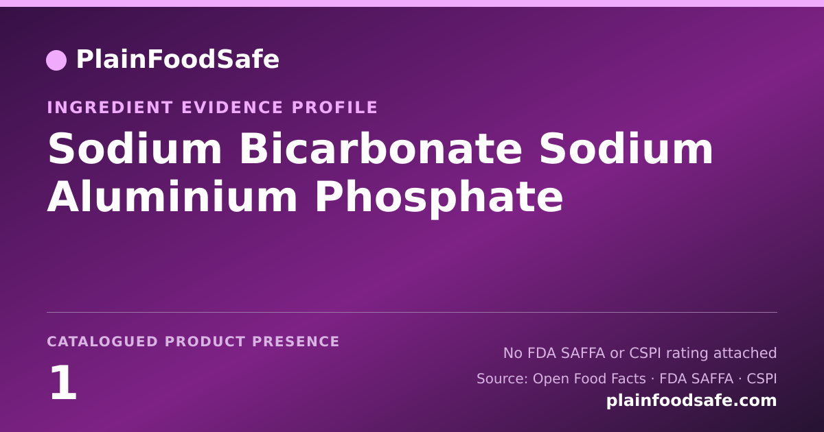 Share card for Sodium Bicarbonate Sodium Aluminium Phosphate Food Ingredient Evidence Profile