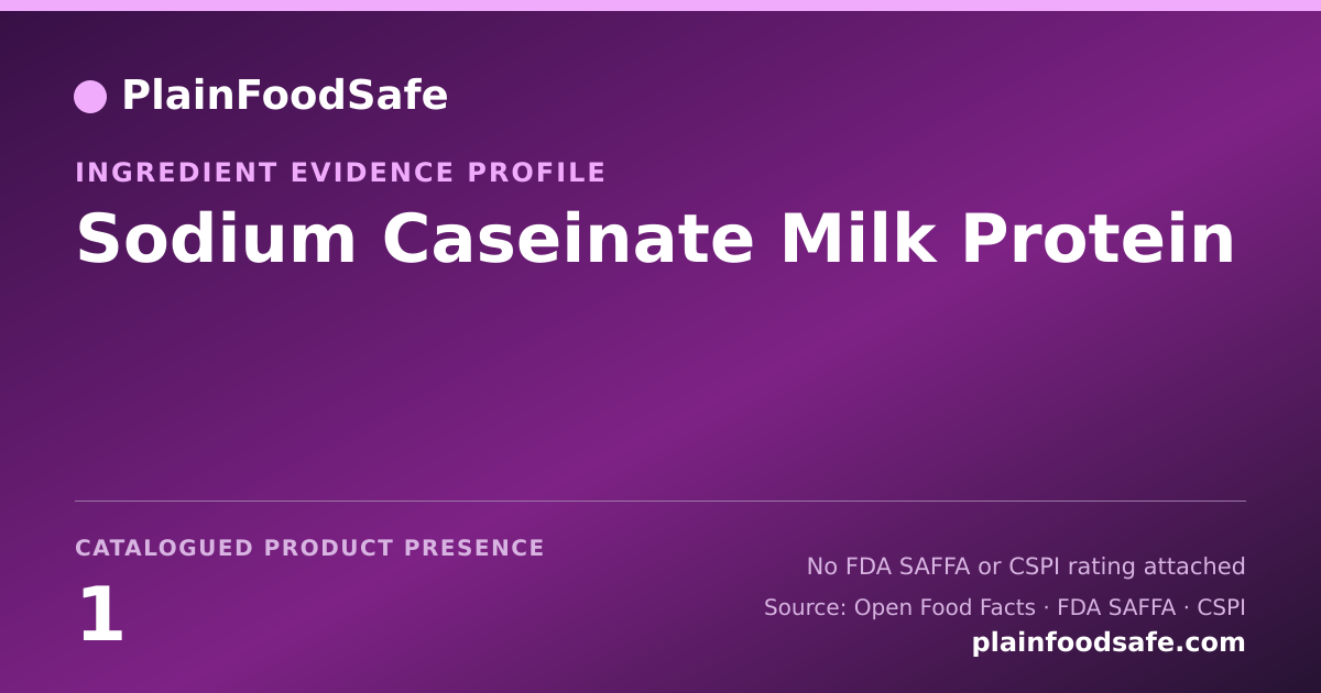 Share card for Sodium Caseinate Milk Protein Food Ingredient Evidence Profile