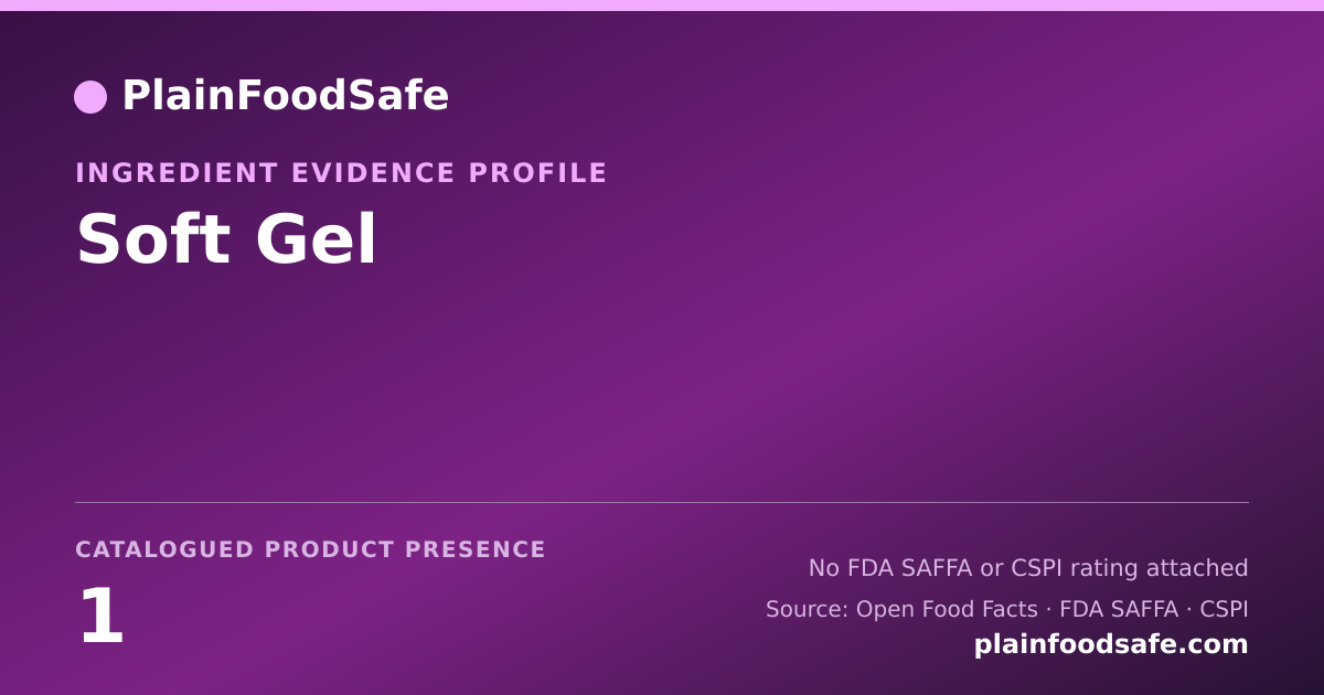 Share card for Soft Gel Food Ingredient Evidence Profile