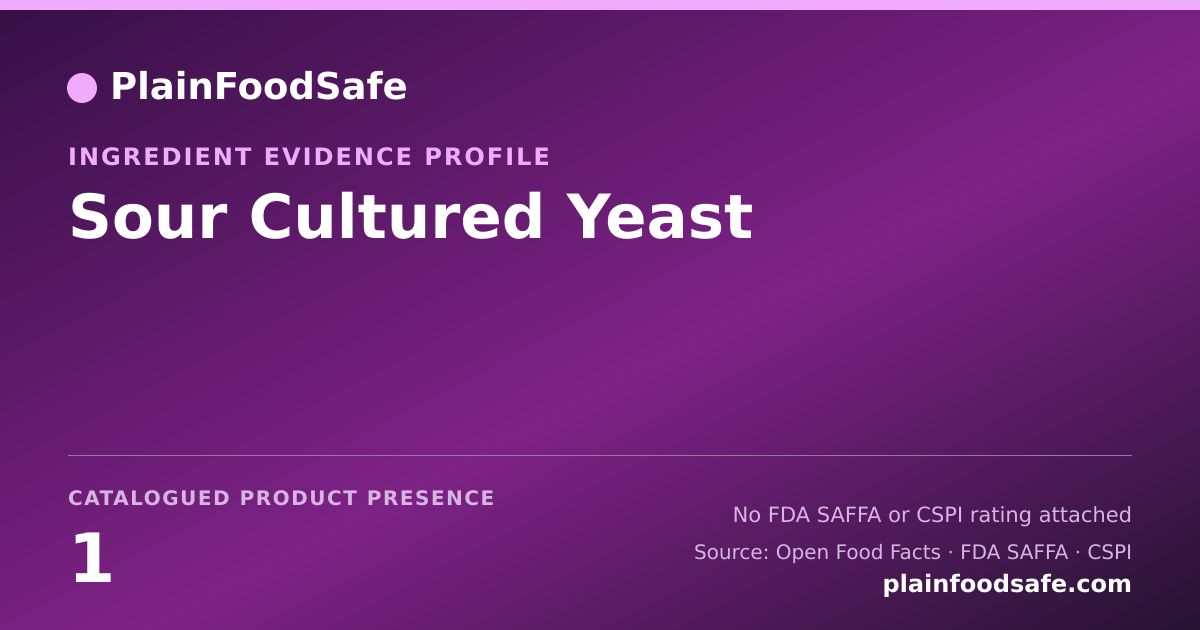 Share card for Sour Cultured Yeast Food Ingredient Evidence Profile