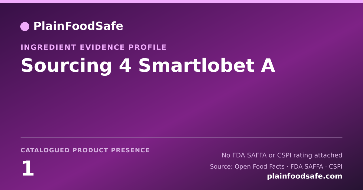 Share card for Sourcing 4 Smartlobet A Food Ingredient Evidence Profile