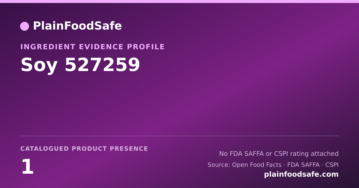 Share card for Soy 527259 Food Ingredient Evidence Profile