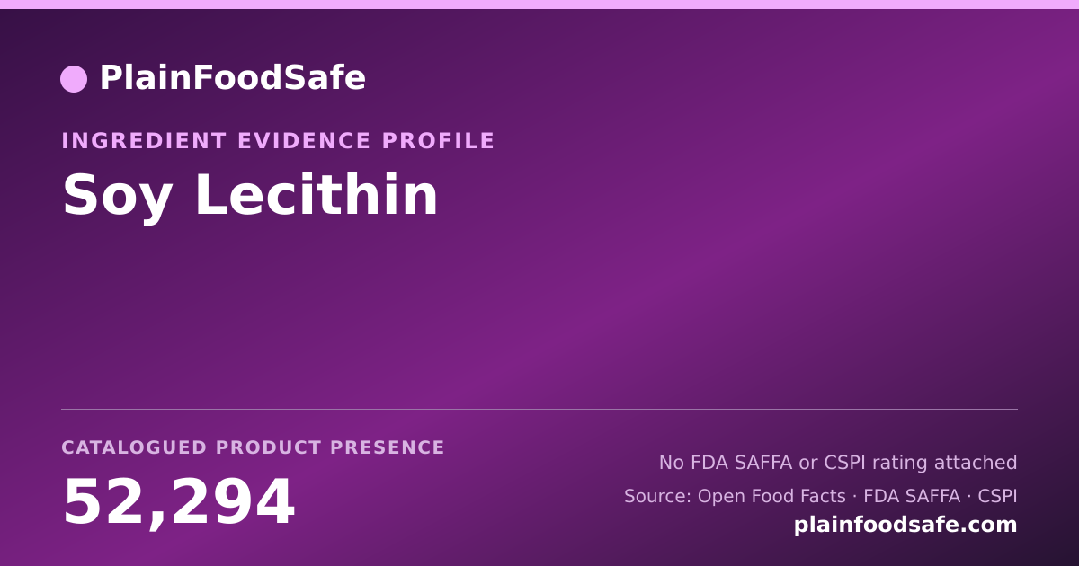 Share card for Soy Lecithin Food Ingredient Evidence Profile