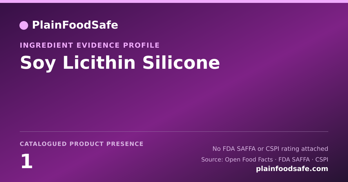 Share card for Soy Licithin Silicone Food Ingredient Evidence Profile