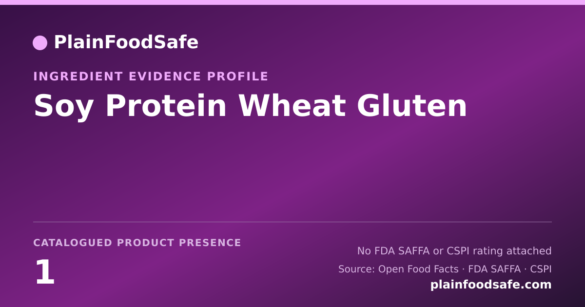 Share card for Soy Protein Wheat Gluten Food Ingredient Evidence Profile