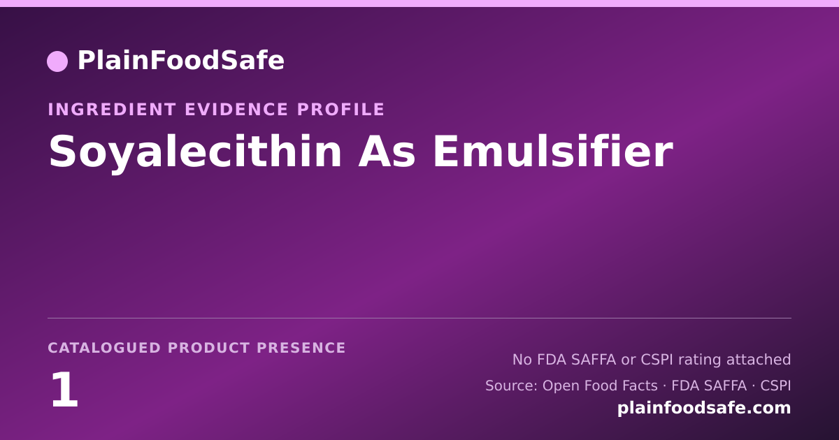 Share card for Soyalecithin As Emulsifier Food Ingredient Evidence Profile