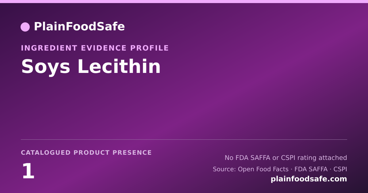 Share card for Soys Lecithin Food Ingredient Evidence Profile