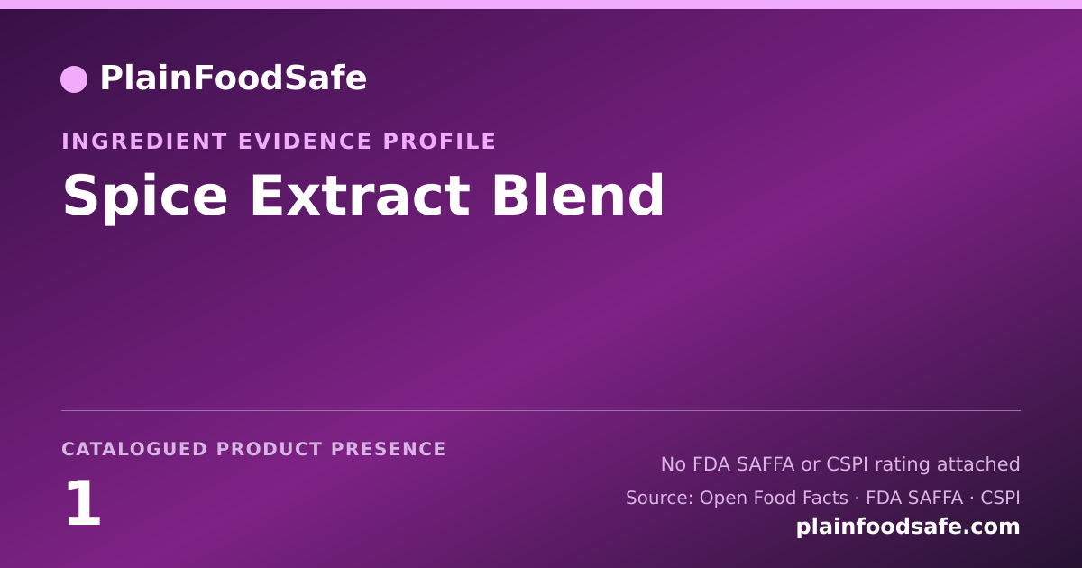 Share card for Spice Extract Blend Food Ingredient Evidence Profile