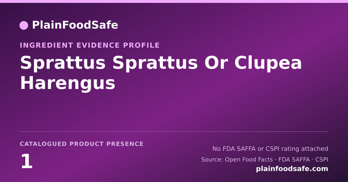 Share card for Sprattus Sprattus Or Clupea Harengus Food Ingredient Evidence Profile