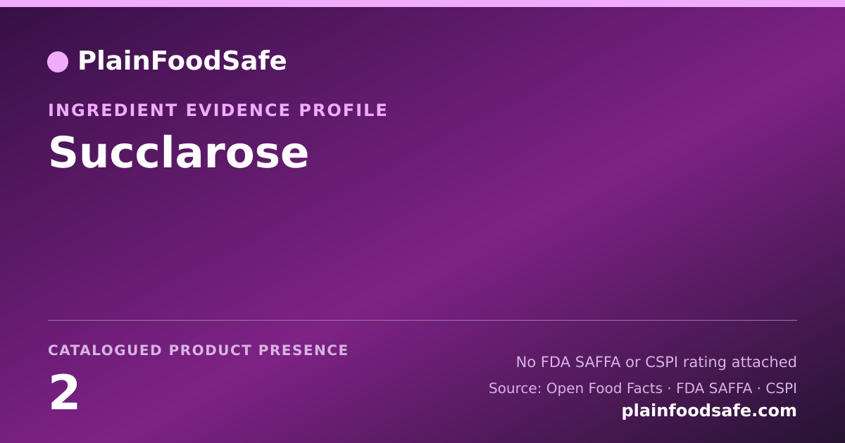 Share card for Succlarose Food Ingredient Evidence Profile