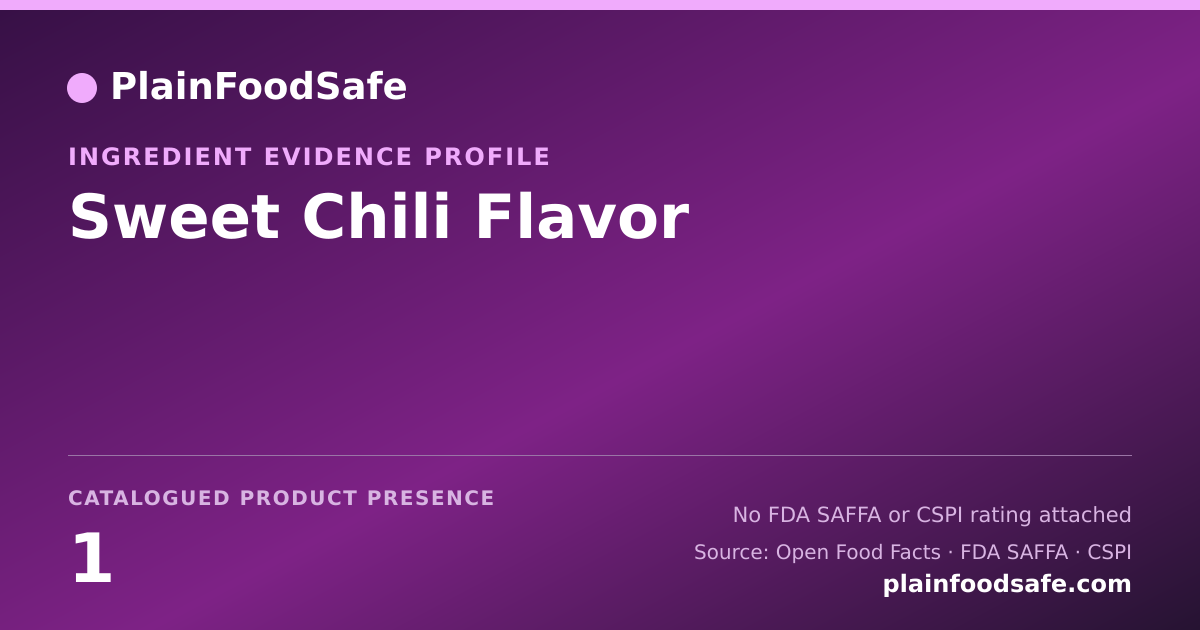 Share card for Sweet Chili Flavor Food Ingredient Evidence Profile