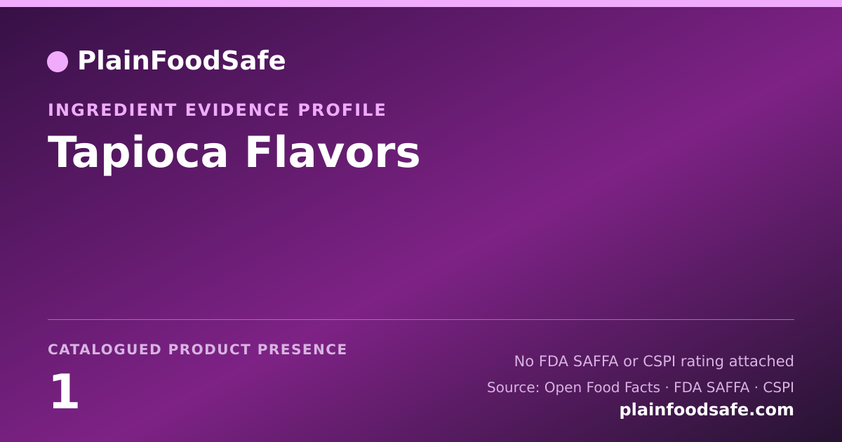 Share card for Tapioca Flavors Food Ingredient Evidence Profile