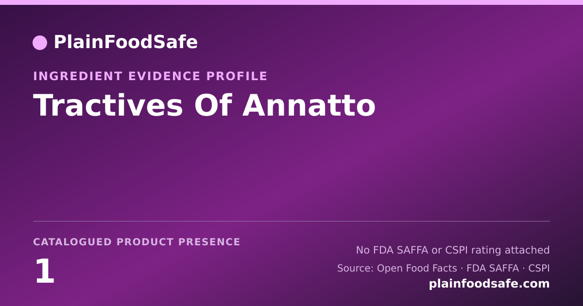 Share card for Tractives Of Annatto Food Ingredient Evidence Profile