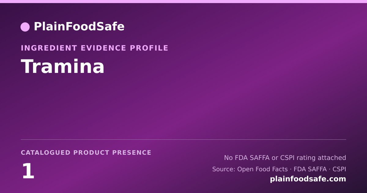 Share card for Tramina Food Ingredient Evidence Profile