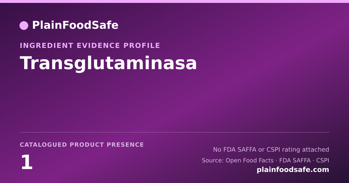 Share card for Transglutaminasa Food Ingredient Evidence Profile