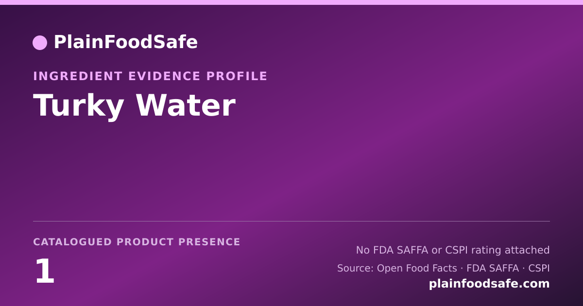 Share card for Turky Water Food Ingredient Evidence Profile