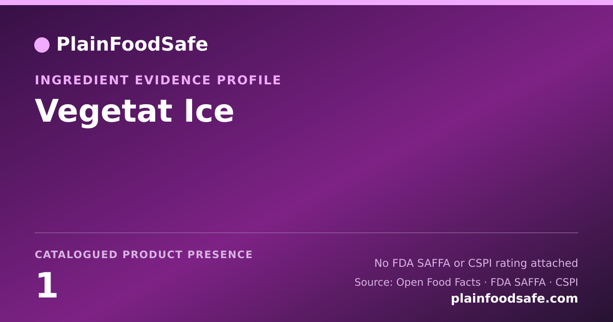 Share card for Vegetat Ice Food Ingredient Evidence Profile