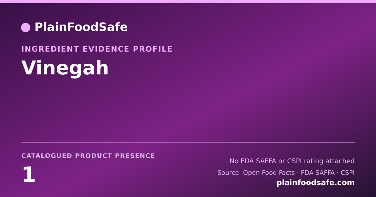 Share card for Vinegah Food Ingredient Evidence Profile