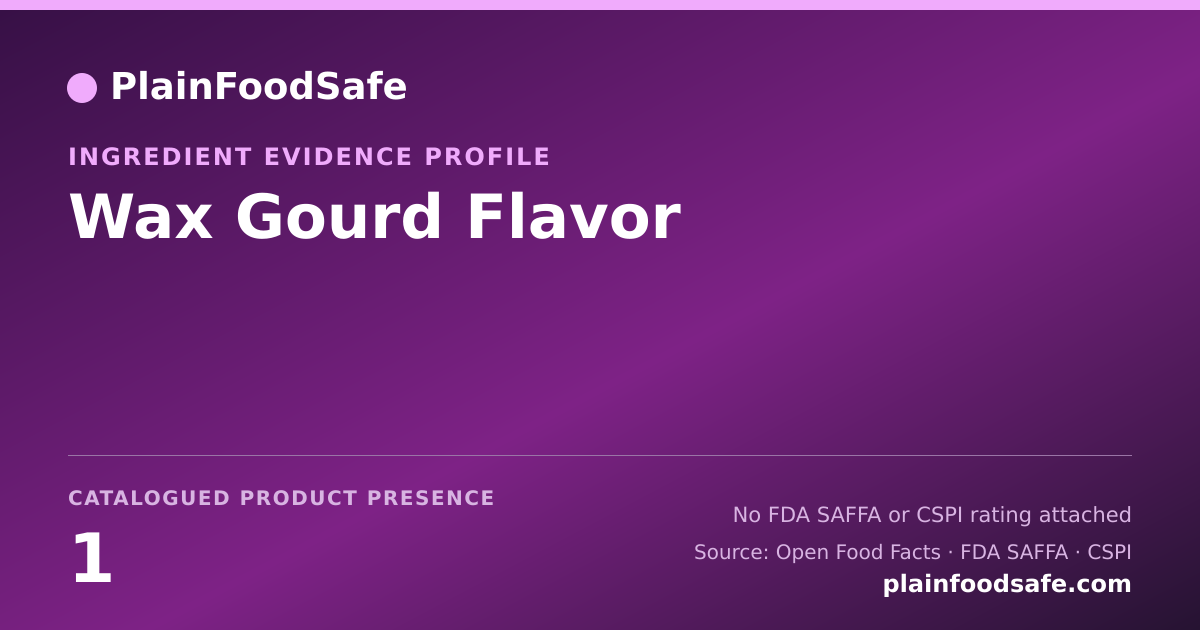 Share card for Wax Gourd Flavor Food Ingredient Evidence Profile