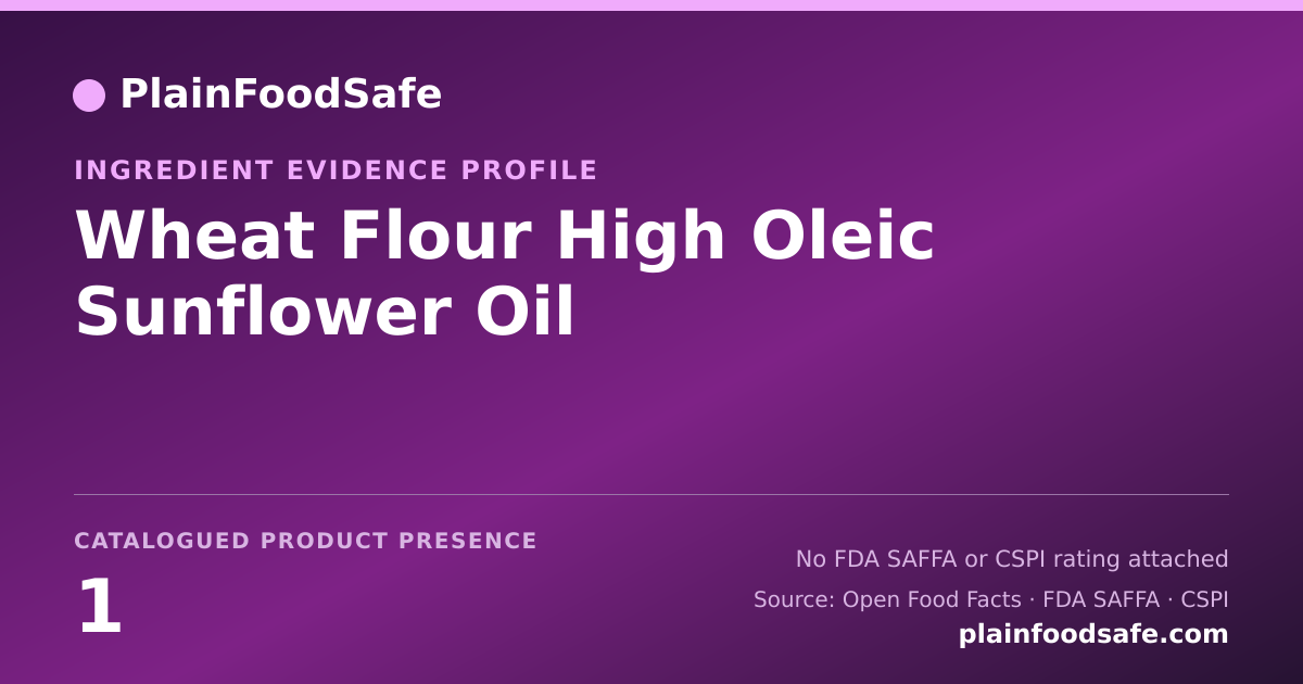 Share card for Wheat Flour High Oleic Sunflower Oil Food Ingredient Evidence Profile