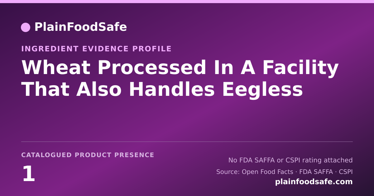 Share card for Wheat Processed In A Facility That Also Handles Eegless Food Ingredient Evidence Profile