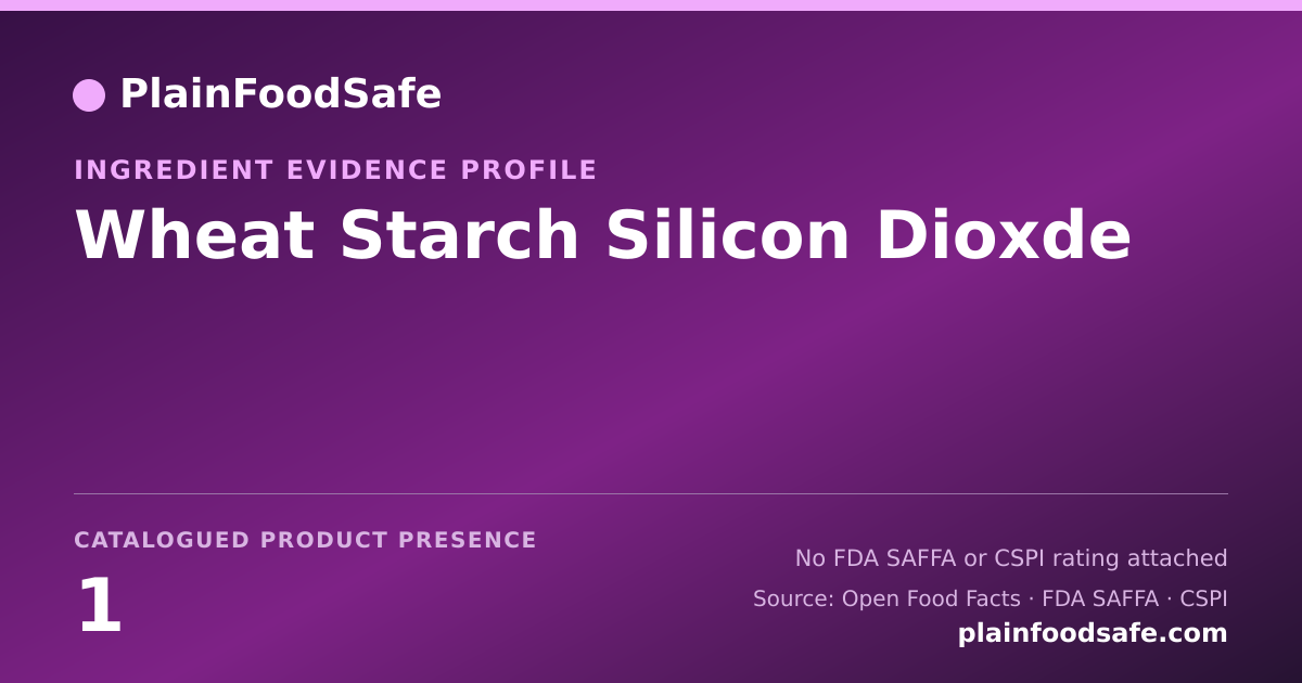 Share card for Wheat Starch Silicon Dioxde Food Ingredient Evidence Profile